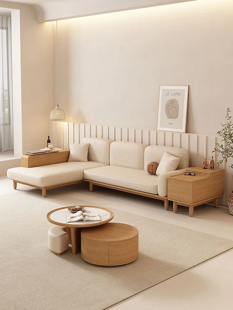 Multifuncional Tecido Pano Sofá, Armazenamento, Compartimento Lateral, Côncavo