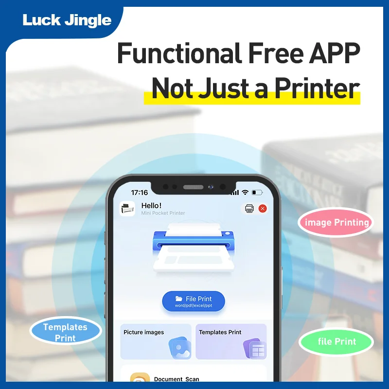 A4 Printer portable home office small intelligent inkless mini student study paper Bluetooth inkless printer