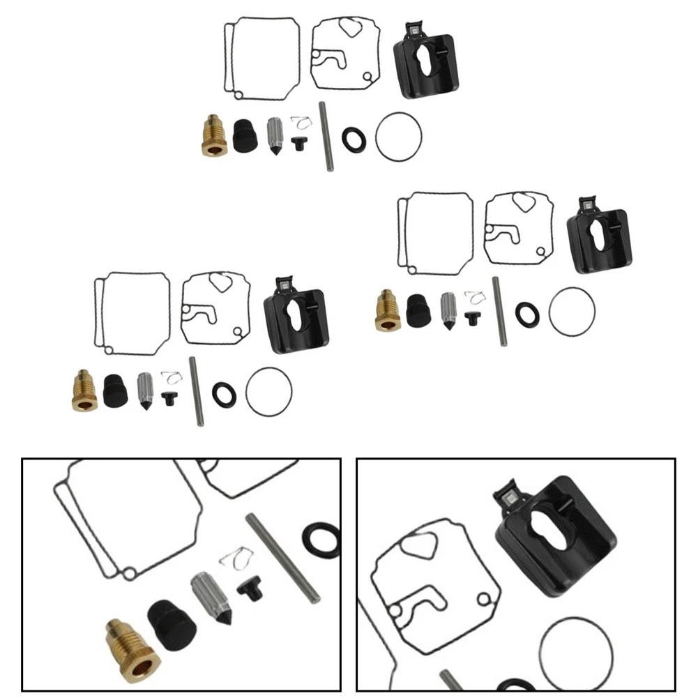 3 Set Carburetor Repair Kit 6H2-W0093-10-00 With Needle Valve Gasket For 3 Cylinder 60HP 70HP Engine Rebuild Accessories