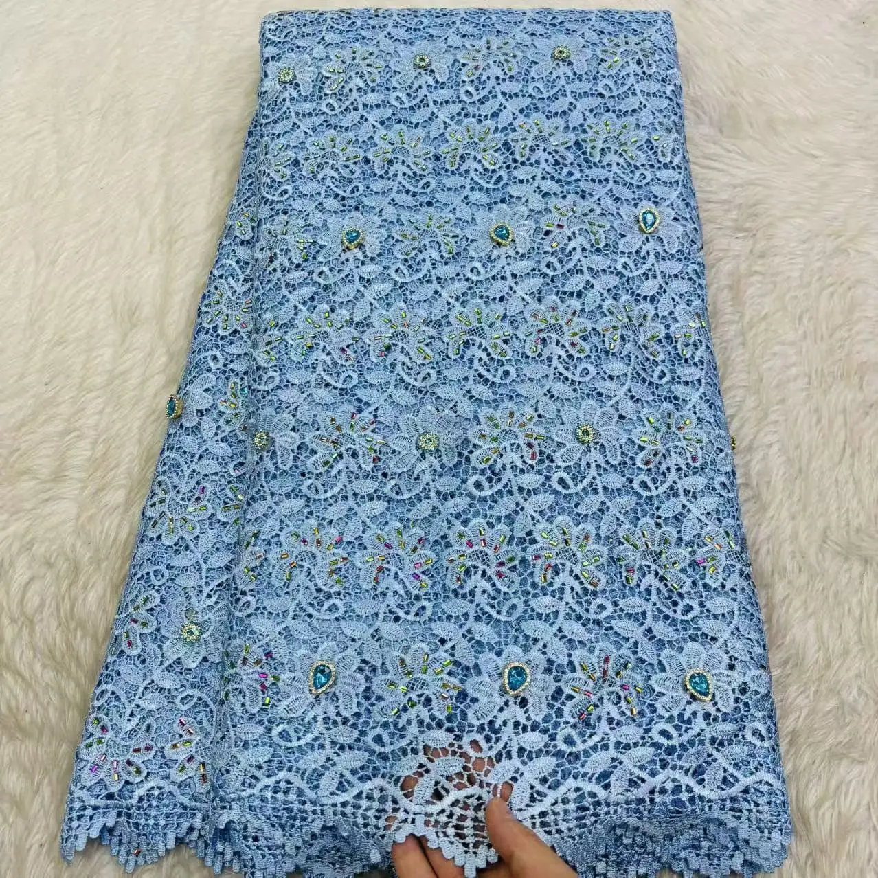 

African Lace Fabric 2025 High Quality,Cord , Fabrics By The Meter,Embroidery,Rhinestone,Linen,Prom Dresses,Tulle,Design, Hm200-1