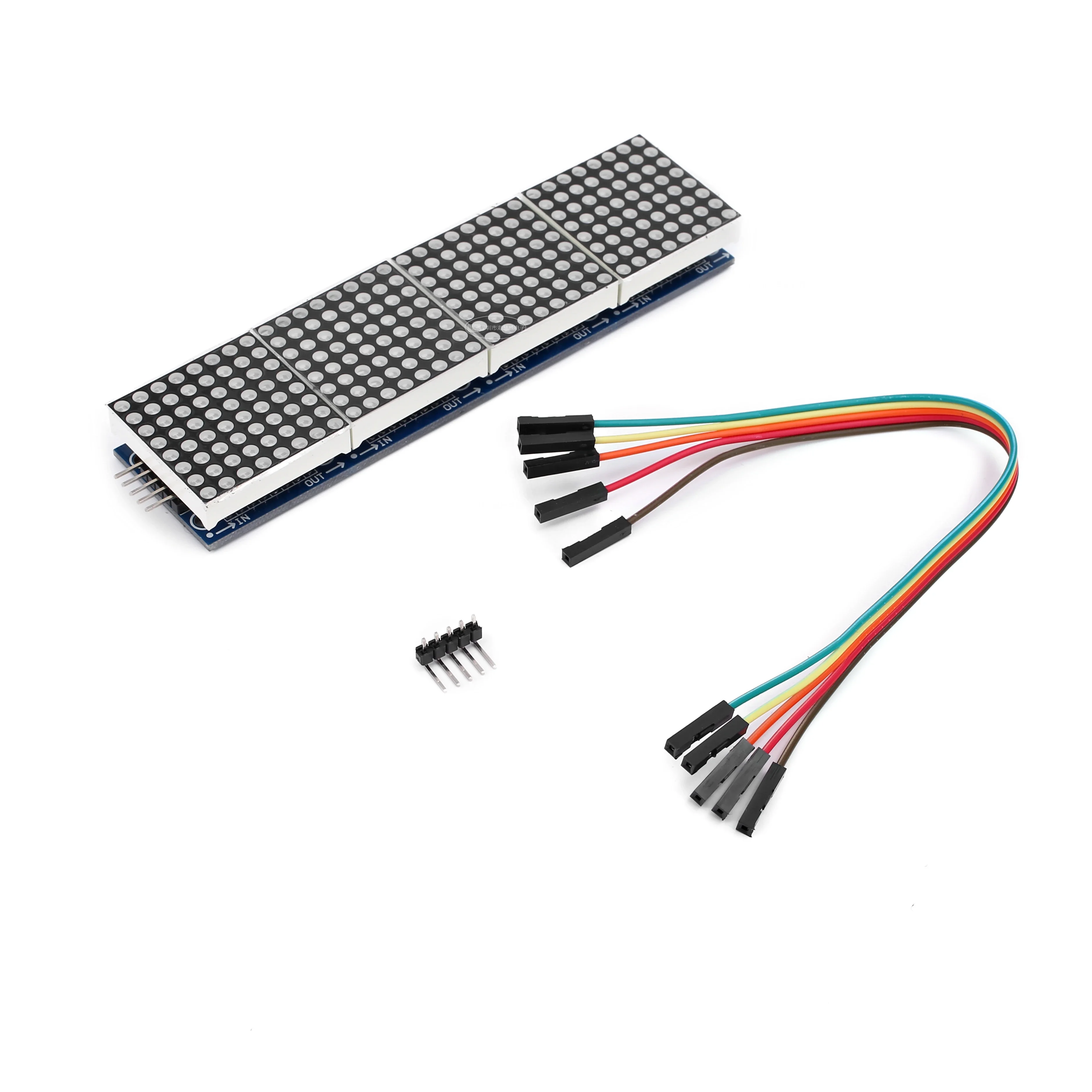 Max7219 Dot Matrix Module Control Single Chip Microcomputer Module 4-in-1 Display Send 5P Line (H6a4)