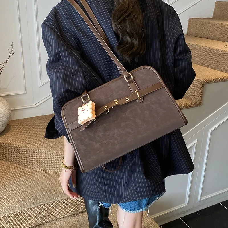 

Autumn And Winter Retro Print Women's Commuter Bag Underarm Bag Retro Artistic Versatile Commuter backpack Large Capaci Handbag