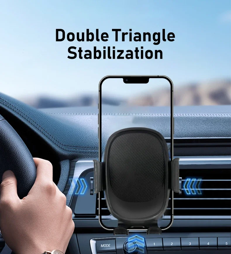 ユニバーサル重力自動車電話ホルダーマウント、スマートフォンブラケット、モバイルスタンド、セル、車のGPSサポート、iPhone、Xiaomi、Samsung