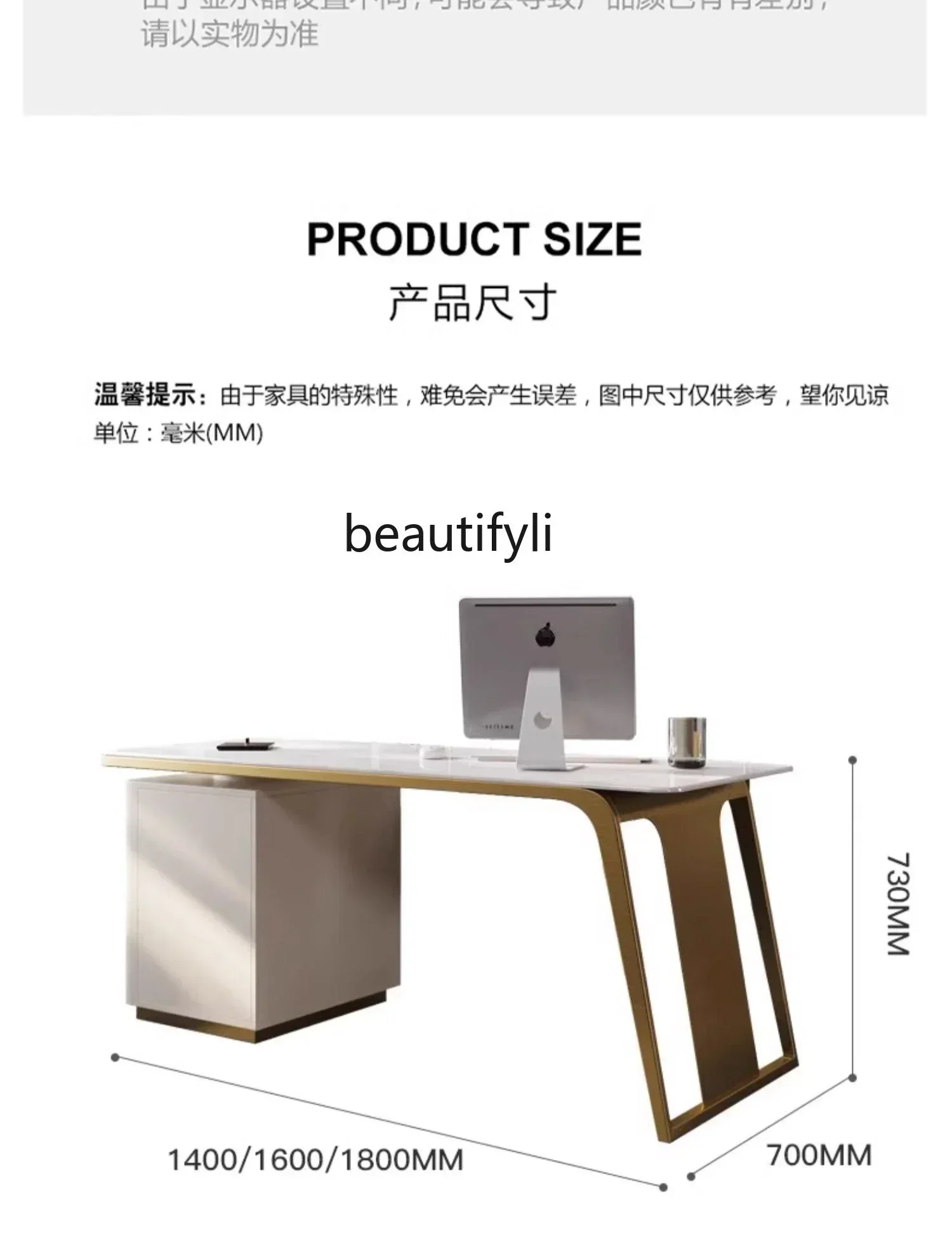 High-End Affordable Luxury President Stone Plate Creative Simple Modern Small Desk