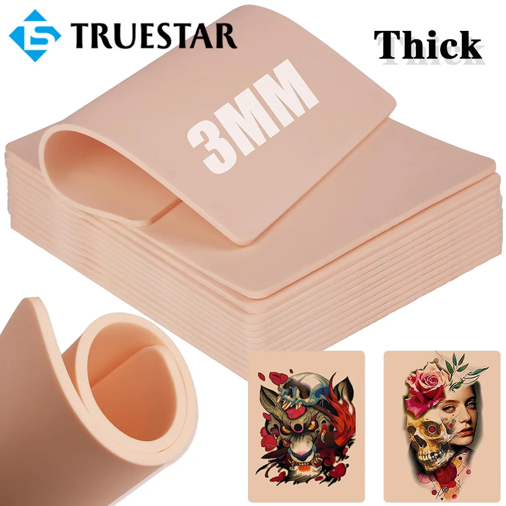

3MM Tattoo Practice Skin Double-Sided Silicone Tattoo Fake Skin Permanent Makeup Beginner Training Skin Tattoo Accessories