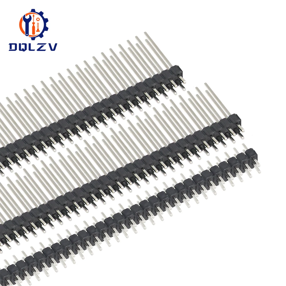 10PCS Single Double Row Male 1x40P/2x40P 2.54mm Height Long Breakable Pin Header Needle length 15 17 19 20 21 23 25mm NEW