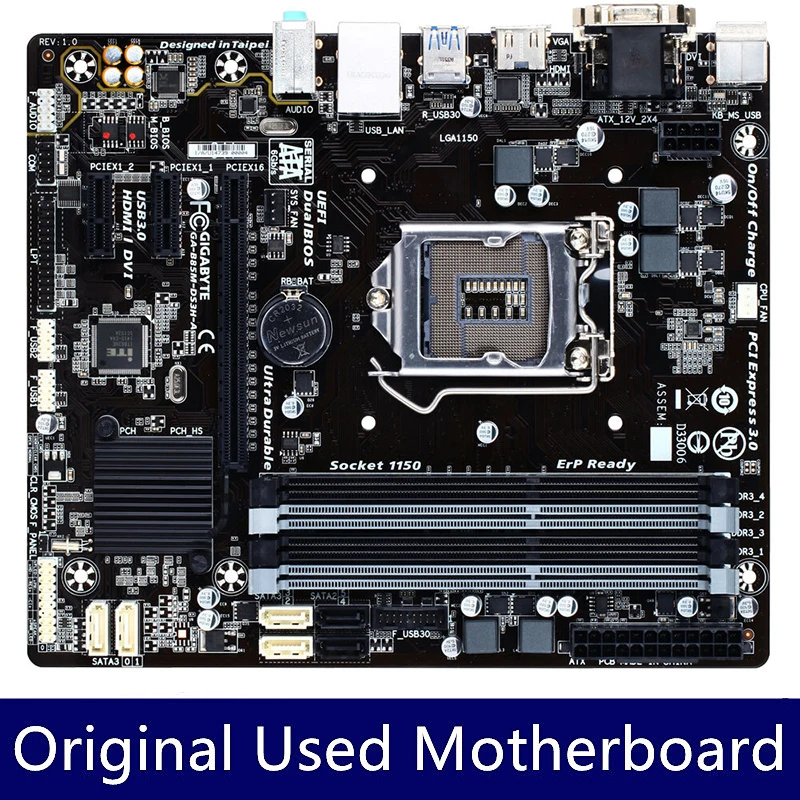 GIGABYTE GA-B85M-DS3H-A B85M-DS3H-A Motherboard B85 Socket LGA 1150 I7 I5 I3 DDR3 32G SATA3 USB3.0 Micro-ATX
