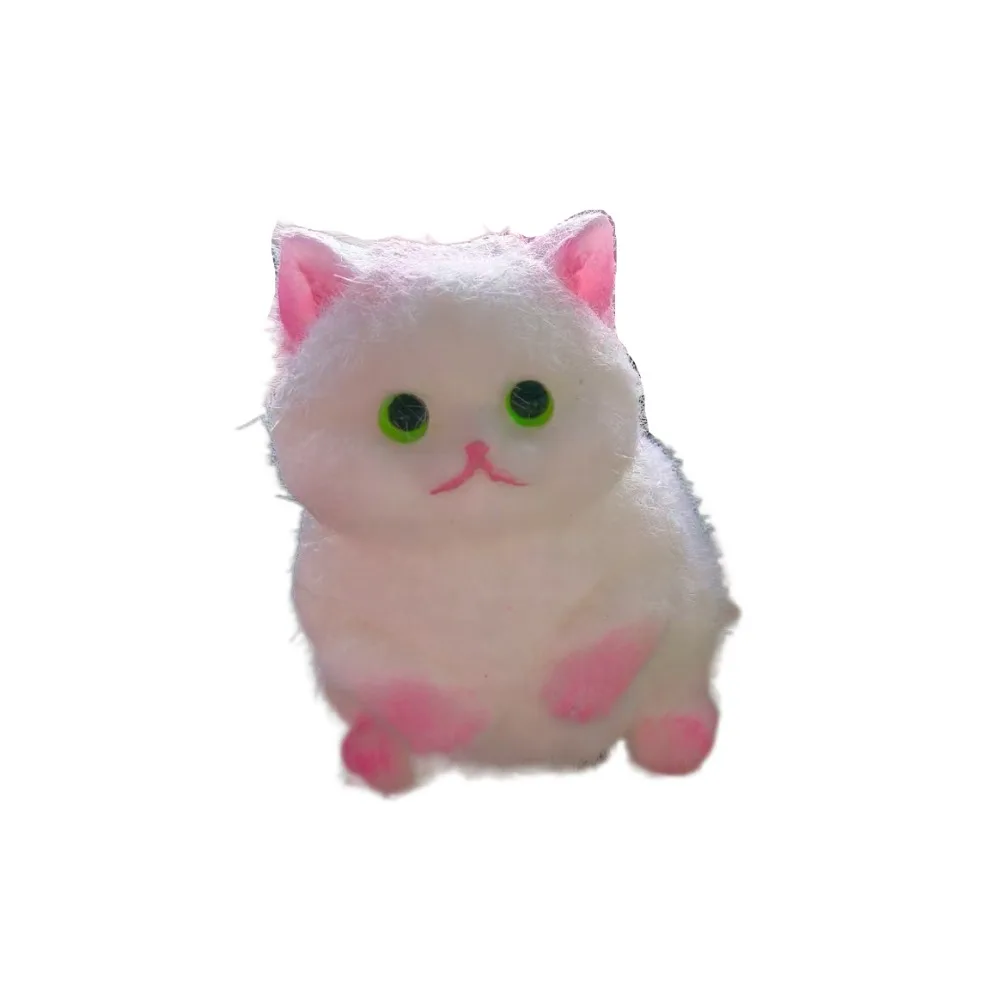 

Милый медленный отскок, большой кот, сжимающее животное, красочная имитация кошки, сжимаемый мультяшный мягкий кот, сенсорный