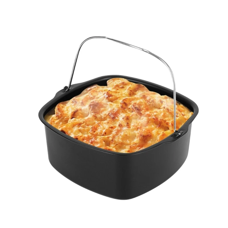 Square Cake Basket Multi Functional Air Fryer Cake Bucket Carbon Steel Material Dropshipping