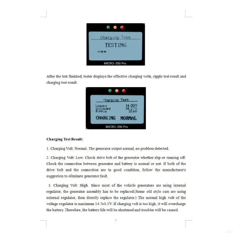 

H58B CAR Battery Tester Digital Auto Tester Starter Tester