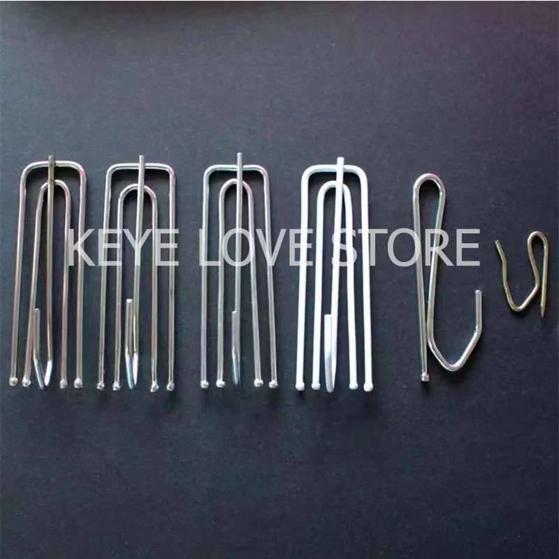 20PCS/lot Metal Stainless Steel Curtain Hanging Hooks Window White 4-Prong Hooks Clip Home Curtain Accessories Clamps Decor