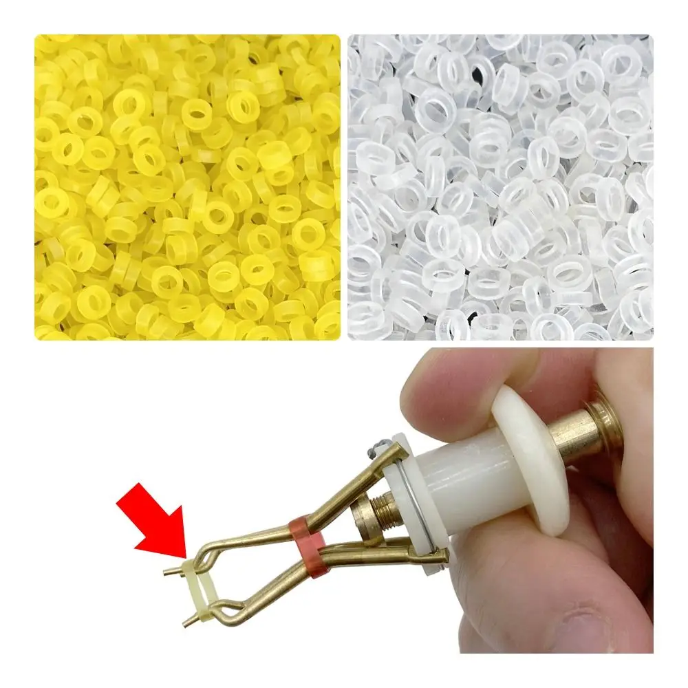 

5000pcs Elastic Fishing Rubber Bait Bands Rubber Latex Raw Material Blood Worm Baits Elastic Band Yellow Red Fishing Tools