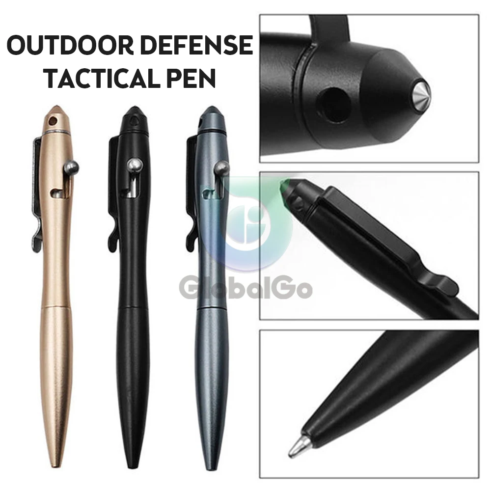 Portable Tungsten Steel Head Glass Breaker Self-defense Pen Outdoor Sports Camping Emergency Tactical Equipment