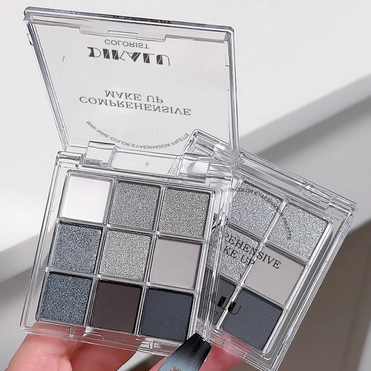 Paleta de sombras de ojos con brillo de copo de nieve, resaltador de fácil uso, sombra de ojos barata profesional, maquillaje de ojos encantador