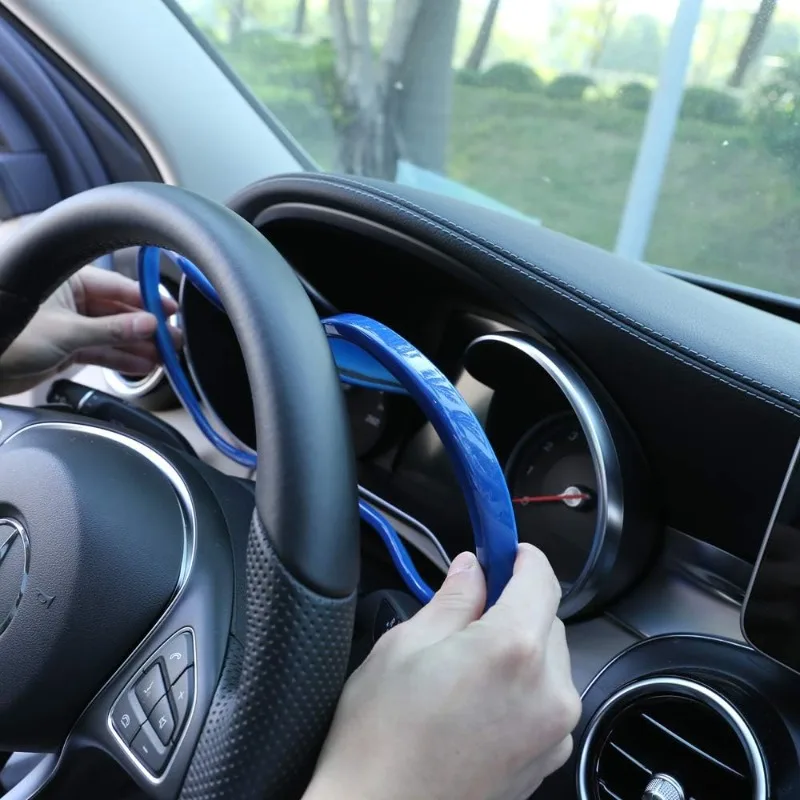 ABS Blue Car Dashboard Monitor Trim Frames For Mercedes Benz C Class AMG V Class  W205 2015-2019 Interior Car Accessories