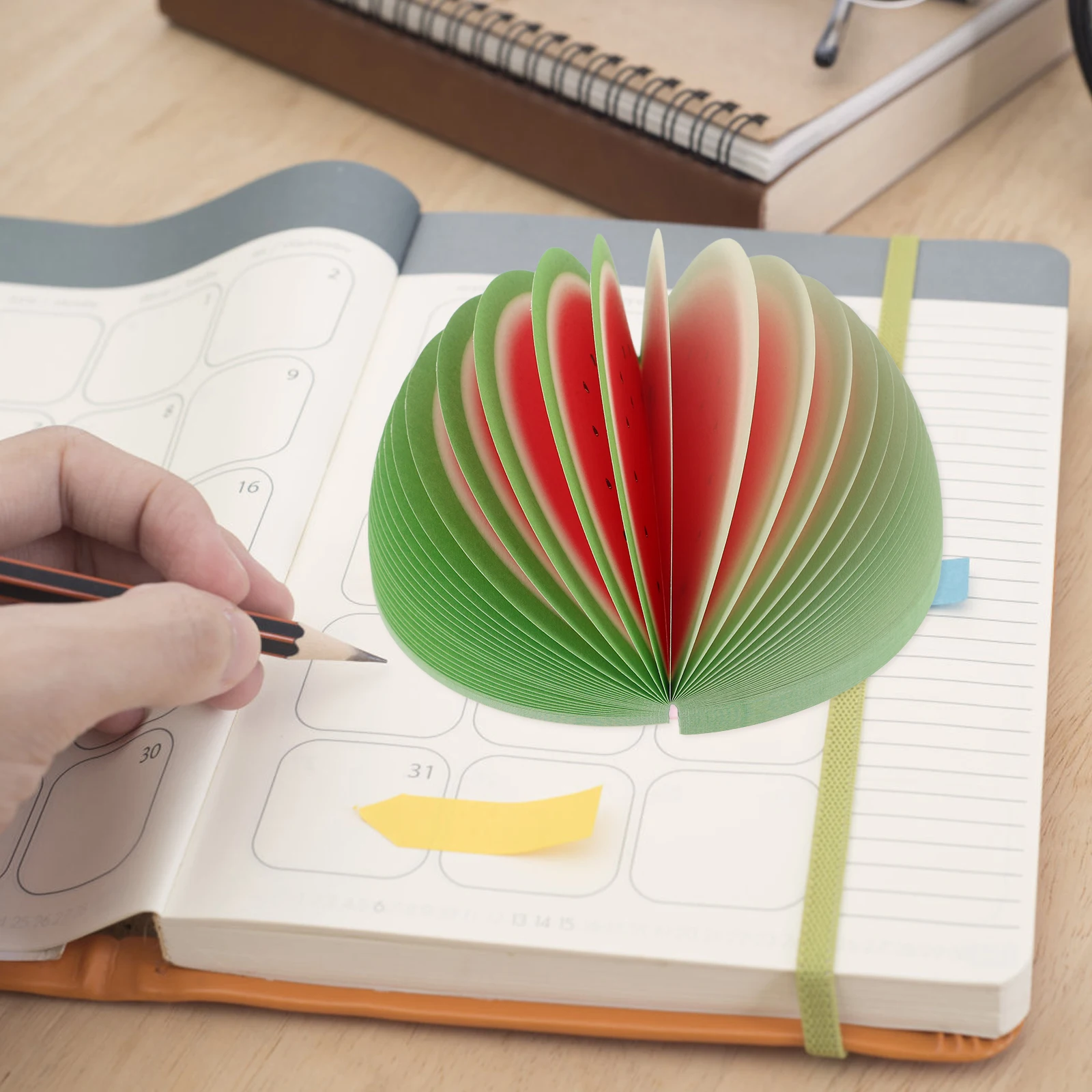

5 Books Notepad Watermelon Theme Tear Off Undated Planner Smooth Paper Daily Desk To Do List Memo Pad Schedule Notebook