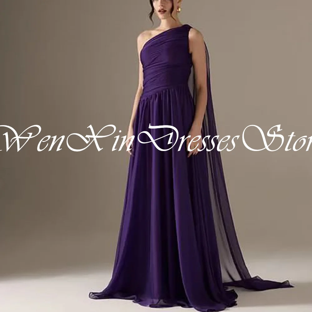 Elegant Party Dresses Woman 2024 Sleeveless Solid Color Watteau Train Straight Chiffon Pleats Ribbons Classic Celebrity Dress