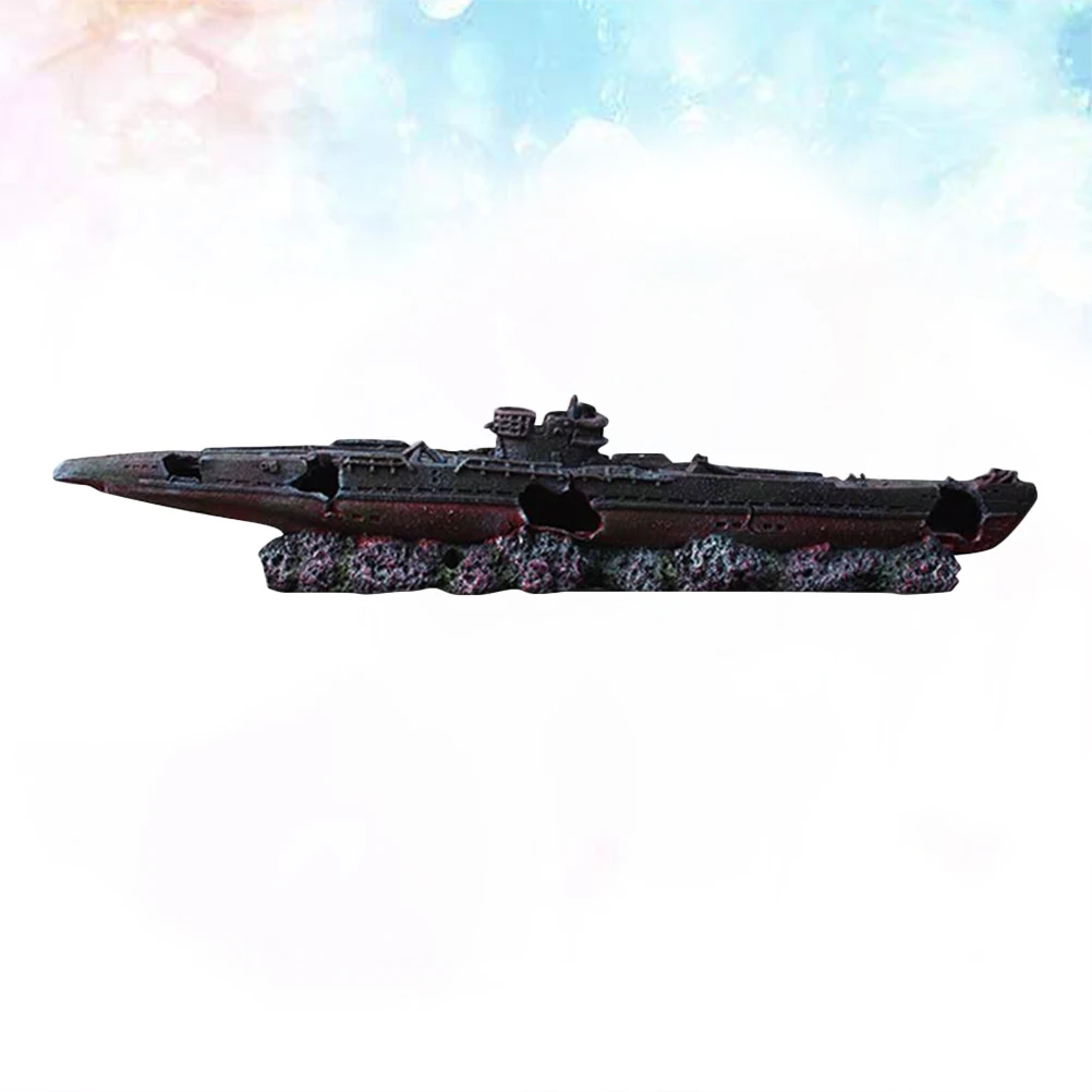 

Mini Realistic Ship Boat Aquarium Decoration Simulated Wreck Fish Tank Ornament Hide Play Area Aquarium Decor Ship