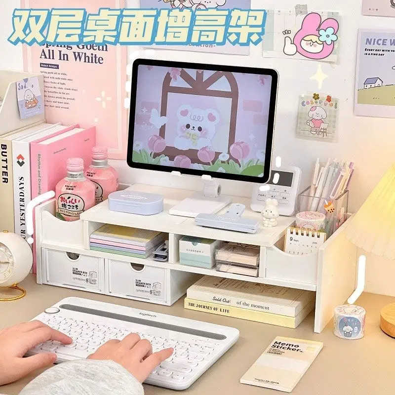 

Ins настольная стойка для увеличения высоты, офисная стойка для хранения, размещение для ноутбука в общежитии, двухслойный настольный держатель для канцелярских принадлежностей, органайзер