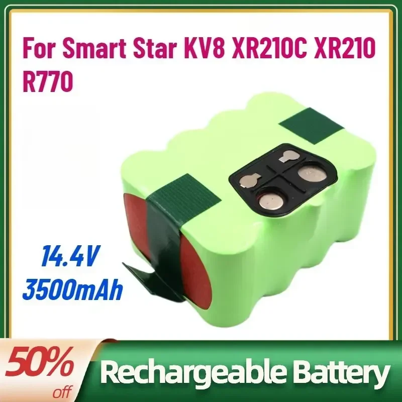 

New 3500mAh 14.4V Rechargeable Batteries for Smart Star KV8 XR210C XR210 R770 Sweeping Robot Ni-MH Spare Battery Pack