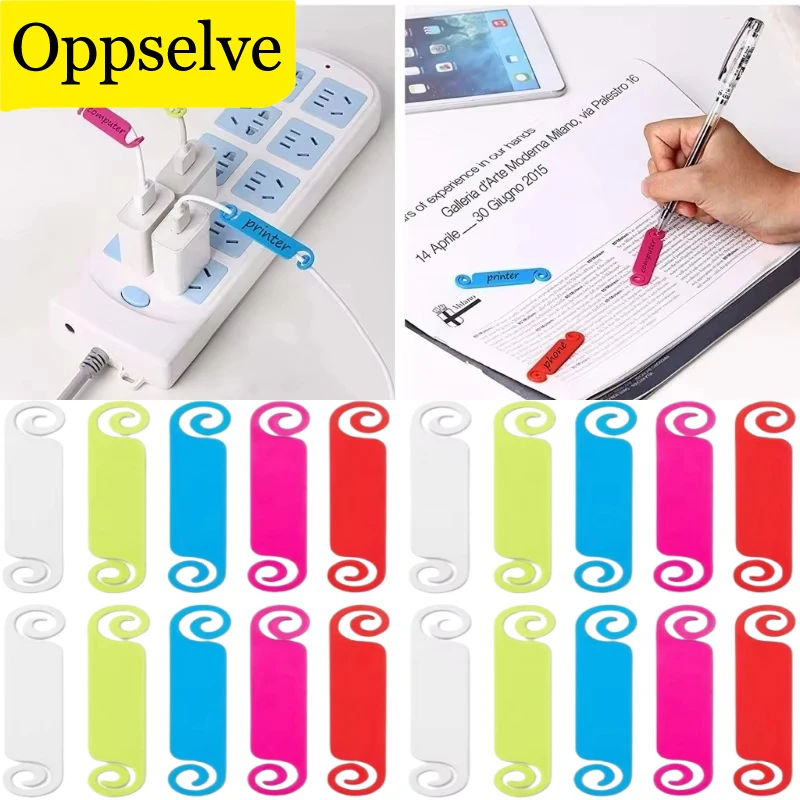 20Pcs Multi-Colored Reusable Cable Management Labels Multi-Functional Wire Tags Cord Cable Tags For USB Computer Phone Charger