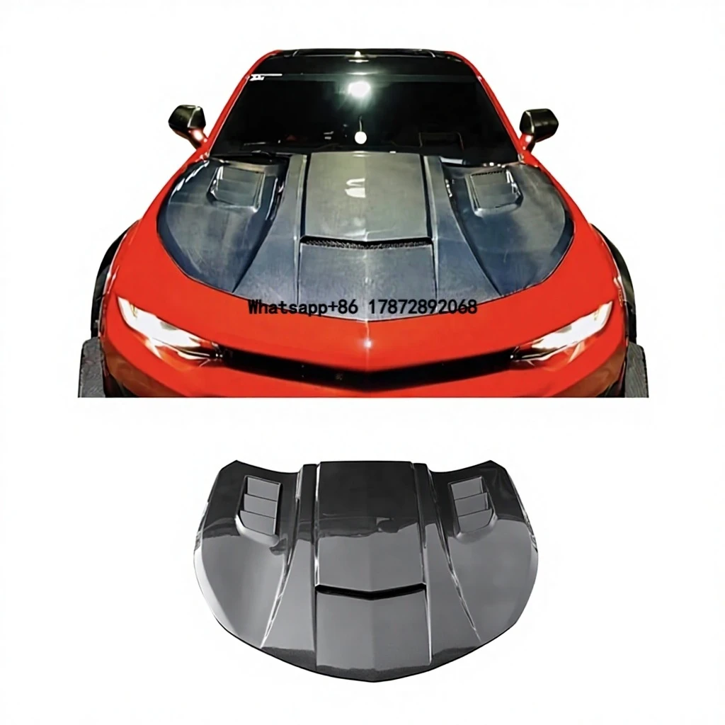 Carbon Fiber Car Engine Bonnet for Camaro 2016-2018 Front Engine Hood Cover Car Accessories