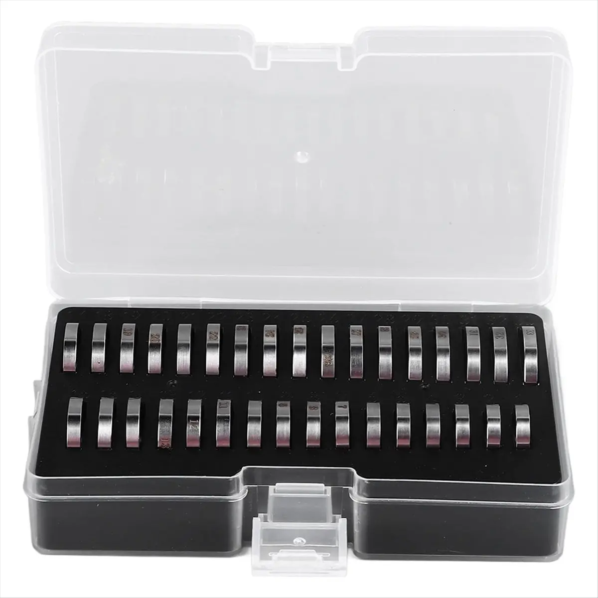 AT16 Ring Sizer Tool,Ring Gauges Finger Sizer Measuring Ring Tool 33 Pcs Ring Sizer Measuring Tool Stainless Steel Ring Sizer