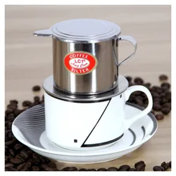 50/100ml Stainless Steel Vietnamese Coffee Pot Coffee Filter-free Filter Pot French Press Barista Accessories