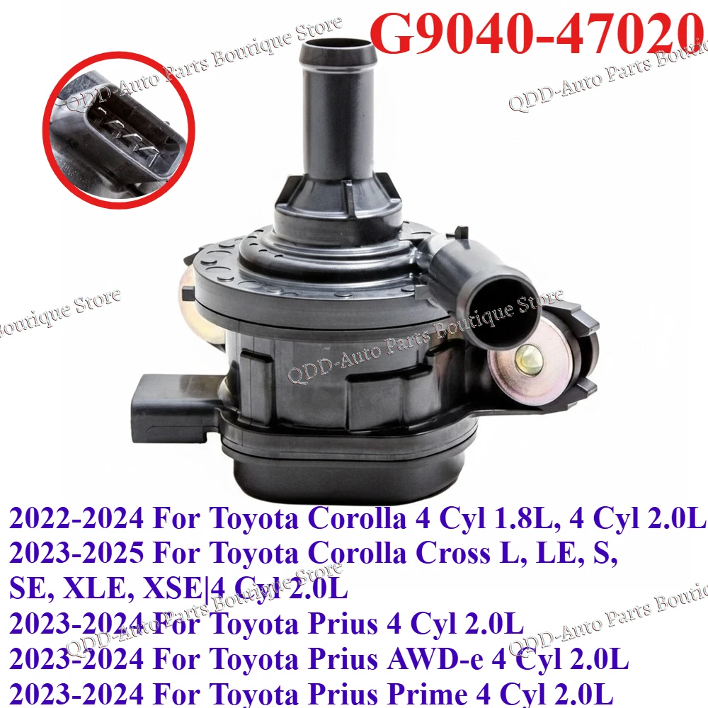 

G9040-47020 G904047020 For Toyota Corolla Cross Prius Prime PHEV Hybrid 1.8L 2.0L Engines Electric Cooling Pump Water W/Motor