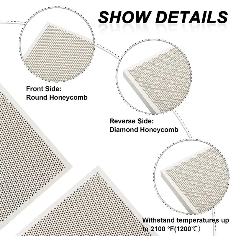 Square/Round Ceramic Honeycomb Soldering Board Jewelry Heating Paint Printing Drying Tool Plate Multi-size