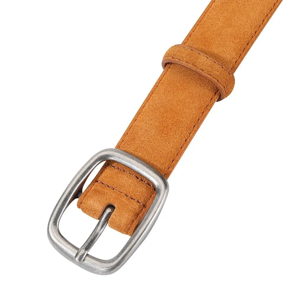 ジーンズ装飾スエードベルトシルバースクエアバックル幅 Pu ウエストバンドファッション韓国スタイルズボン装飾ドレス装飾