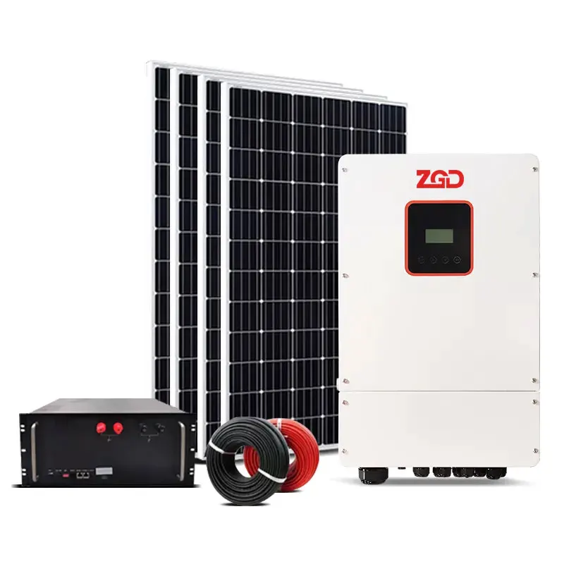 4kw hybrid inverter with solar controller pure sine wave ups on grid split phase  power system