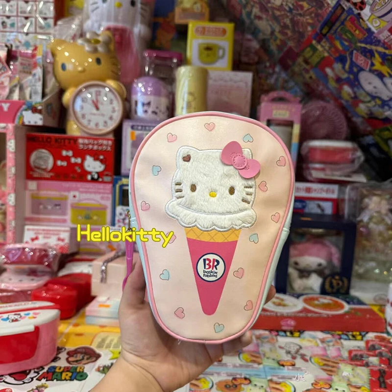 

Sanrio Kawaii Anime Hello Kitty Large Capacity Storage Bag Cute Cartoon Sweet Writing Case Lovely Accessories Gifts for Girls