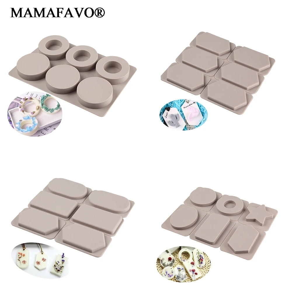 DIY Silicone Clay Aromatherapy Tablets Molds Hanging Ornaments Wax Molds Flower Soap Mold Craft Accessories Soap Mold m594