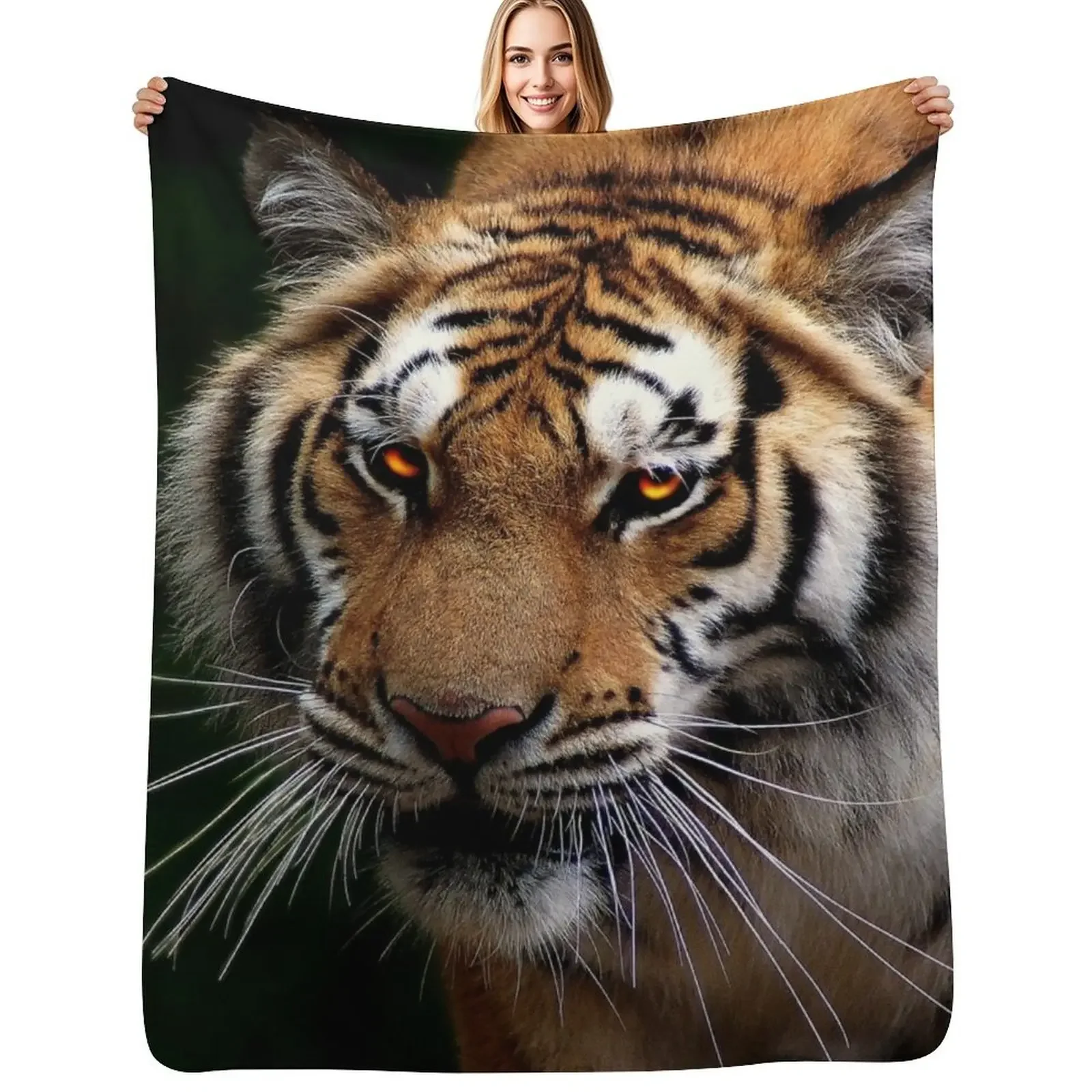 

Tiger Throw Blanket Soft Plaid for sofa for winter Decorative Sofas Blanket