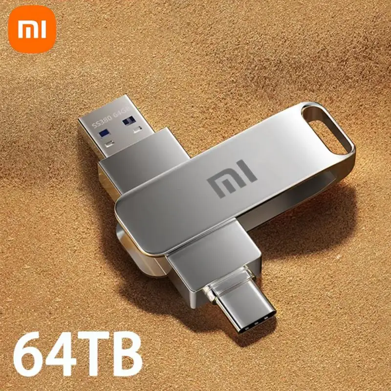 2024 XIAOMI 64 تيرا بايت USB 3.2 محرك فلاش عالي السرعة نقل المعادن بندريف بطاقة الذاكرة بندريف فلاش القرص ميموريا عصا مقاومة للماء