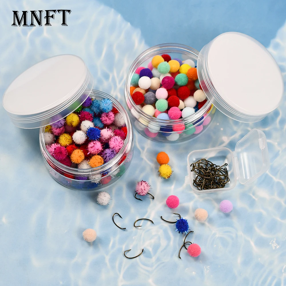 100Pcs Biomimetic Fly Fishing Eggs And 50pcs Hunchback Hooks Combo Set Fishing Bait Production Supplies for Anglers