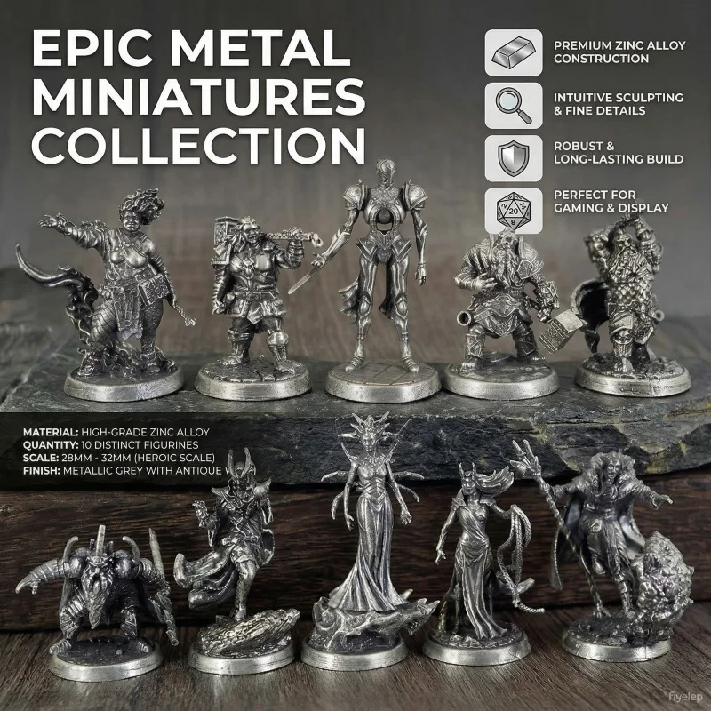White Copper Mini Soldier Figures War Chess Model Tabletop Game Pieces Vintage Army Legion Desktop Decor Ornament view 3