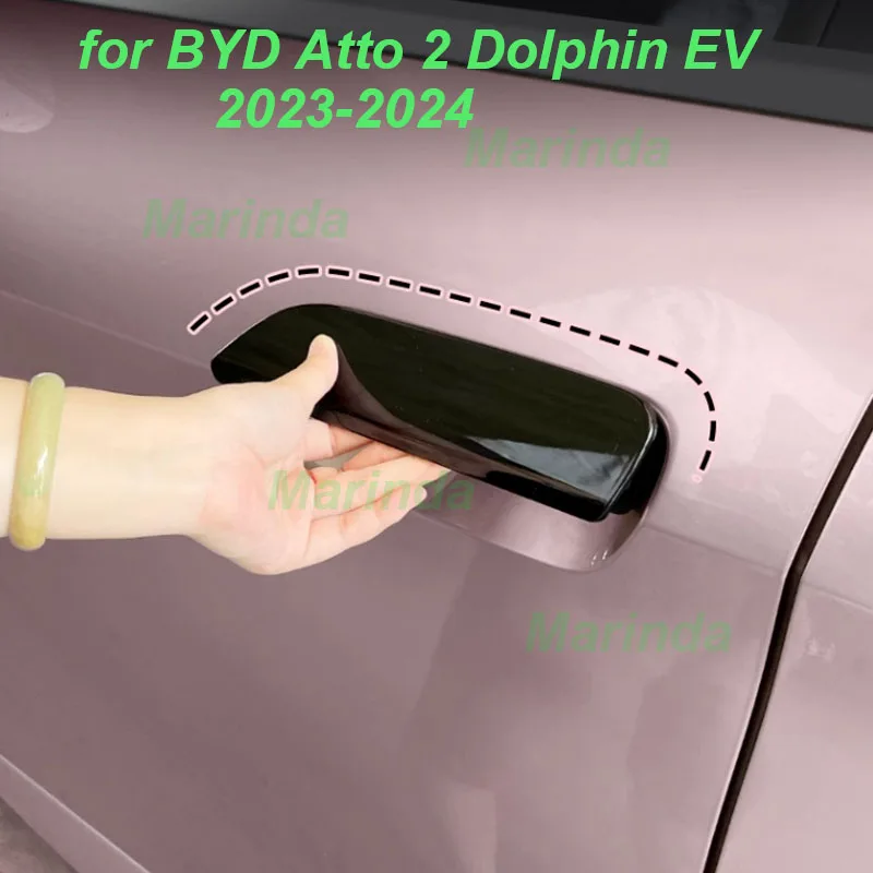 

Car Door Exterior Handle Cover for BYD Atto 2 Dolphin EV 2023-2024 Door Cover Anti-scratch Protective Frame Exterior Accessories