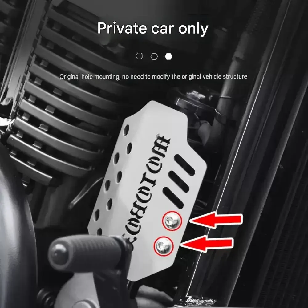 【Precise Fit】Retro-style carbon canister cover for BENDA NAPOLEON BOB 250, stainless steel protective plate accessory.