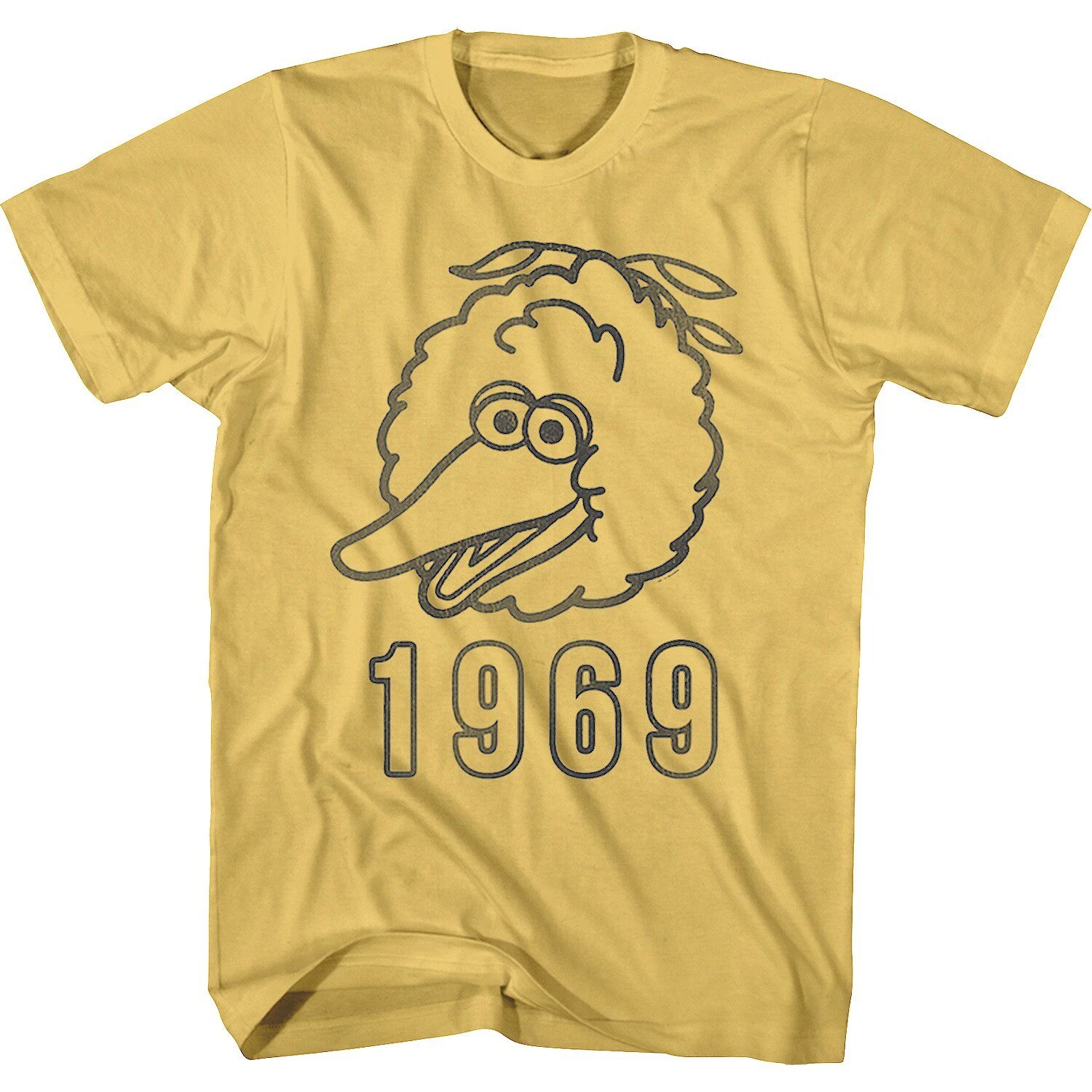 Y2k 1969 Sesame Street American Classic Cartoon Retro Men and Women Style Loose and Trendy Cotton Short-sleeved T-shirts
