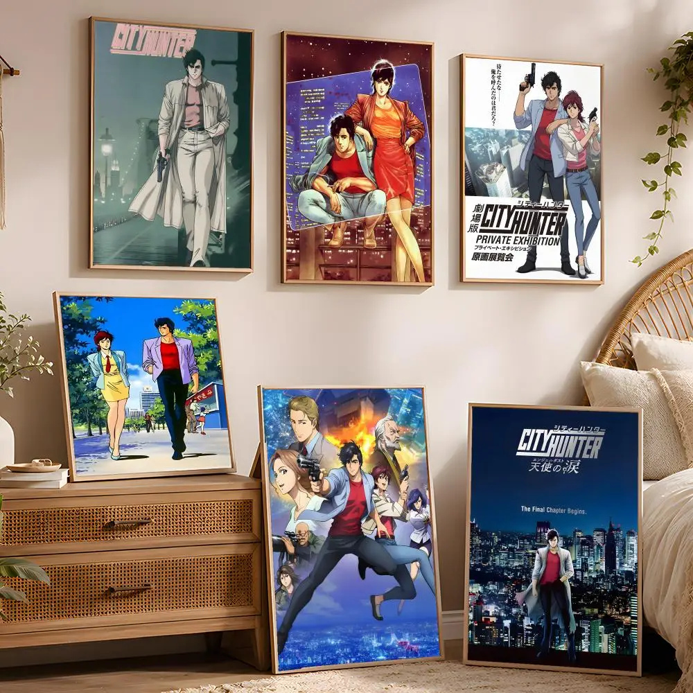 C-city Hunter P-PRIVATE EYES Poster Waterproof Peel And Stick HD Modern Wall Decor For Bedroom Living Room Dorm Office Kitchen