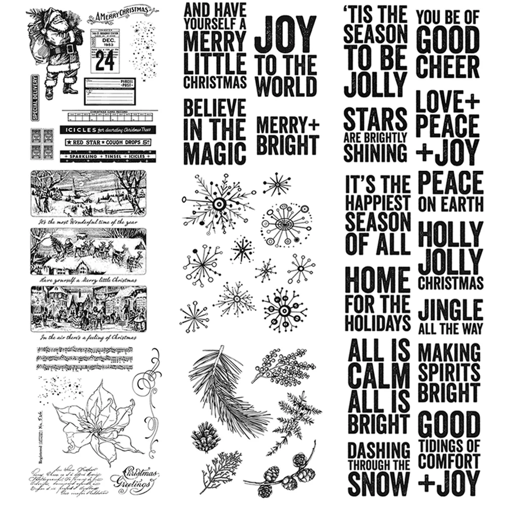 Weihnachtsthema, Weihnachtsmann, transparente Stempel für Heimwerker, zum Basteln, Karten, Fotoalbum, Scrapbooking, Dekoration, transparente Stempel