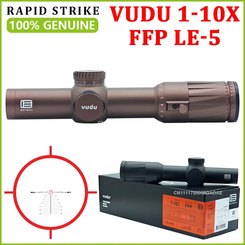 

Оригинальный прицел EOTECH VUDU 1-10x28mm FFP VDU1-10FFLE5 для снайперской винтовки, с сеткой LE-5, трубка 34 мм, черный/хаки