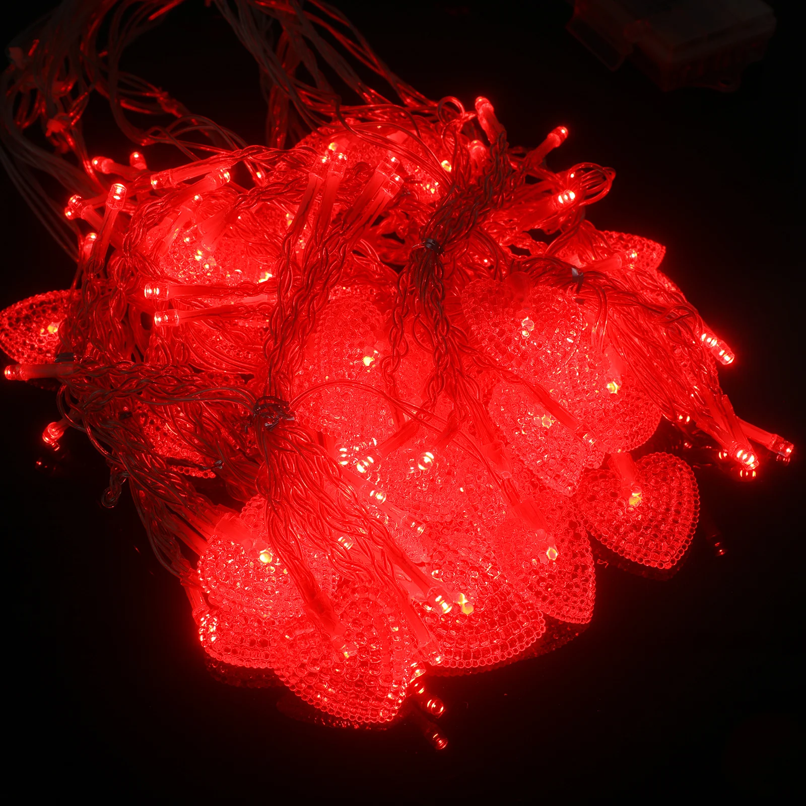 

Heart Shape Curtain String Lights Led Window Wall Decor For Wedding Party Garden Patio Valentine'S Day Decoration