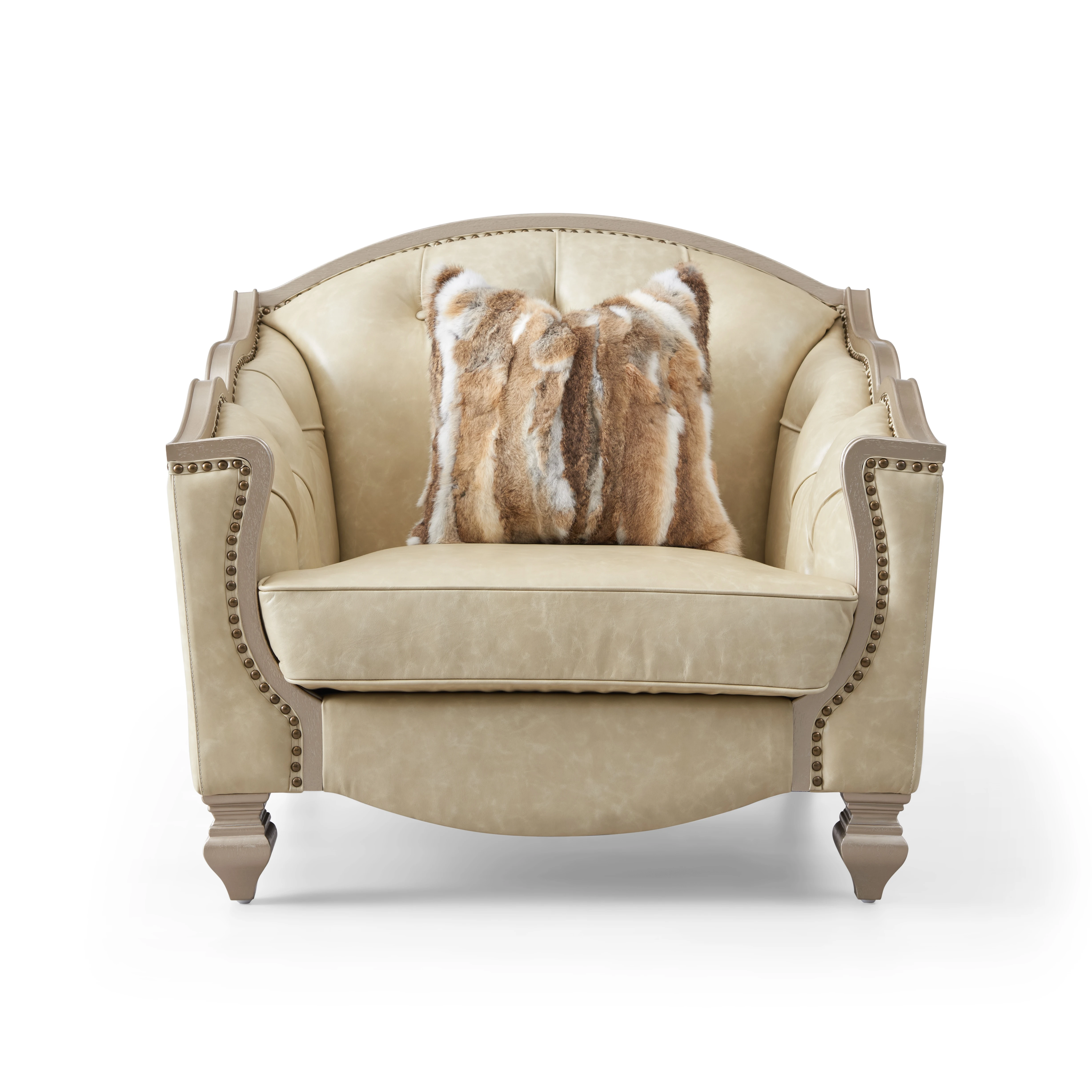 

European Luxury Retro Solid Wood Carving Top Cowhide Modular Sofa Set Genuine Leather Cover for Hotel Apartment Villa Living