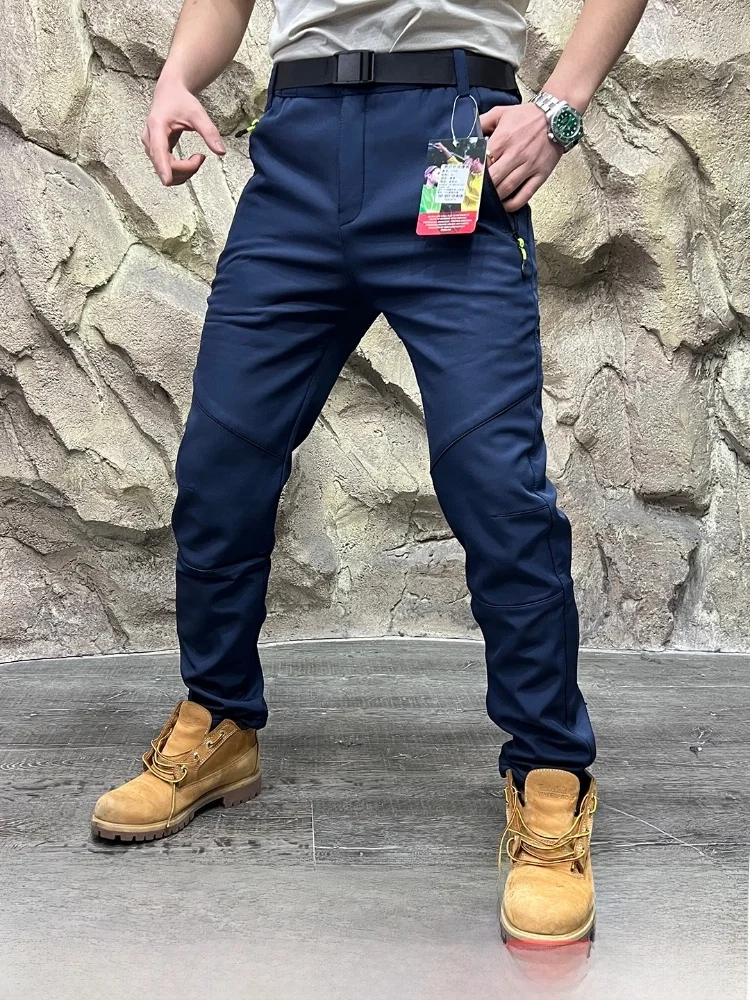 

Outdoor Men's Functional Hiking Pants with Bule Waist Belt Autumn Winter Cosite Fce Warm Waterproof Sports Mountain C...