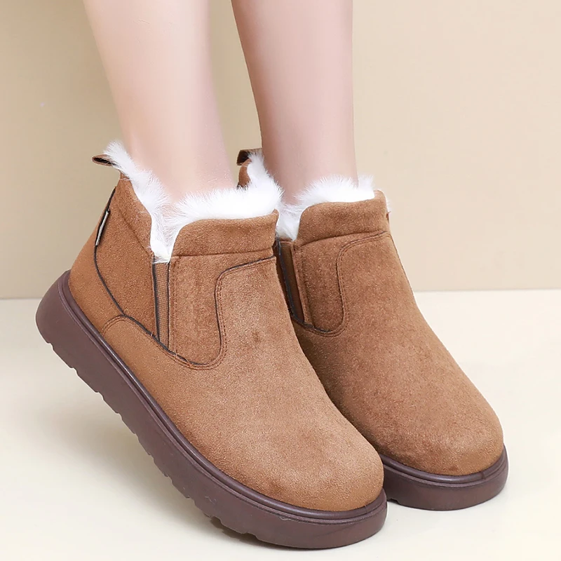 أحذية نسائية قطنية شتوية 2025 دافئة ومريحة للاستخدام الخارجي كاجوال سميكة القاع مضادة للانزلاق ومتينة شحن مجاني #2