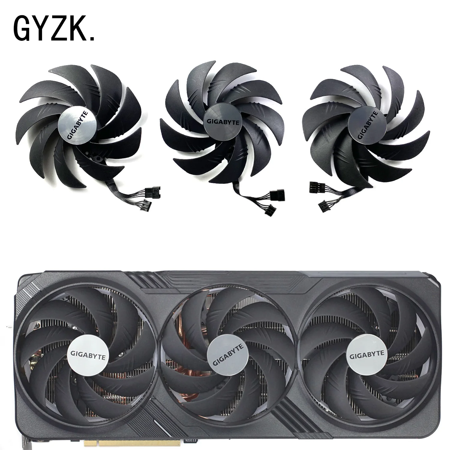 

Новинка, сменный вентилятор для игровой видеокарты GIGABYTE GeForce RTX4080 4080S 4090 OC PLD10020S12H