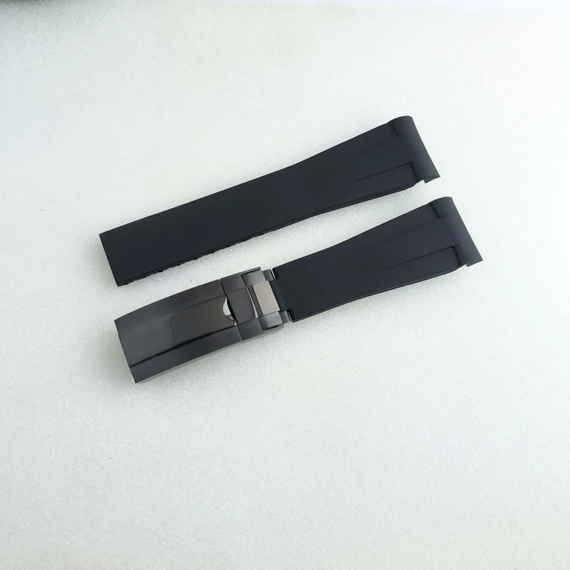 35 Accessori per cinturini Cinturino per orologio NH Materiale in gomma Interfaccia per corde Fibbia a piega singola Accessori per cinturino in gomma da 20 mm